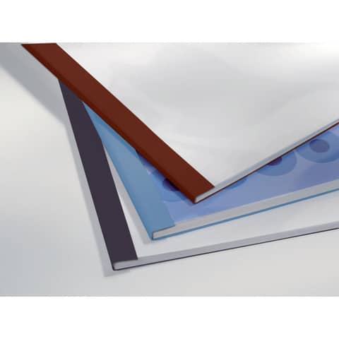 Copertine termiche per rilegatura GBC con dorso da 1,5 mm in pvc e cartoncino A4 nero conf 100 copertine - IB451607